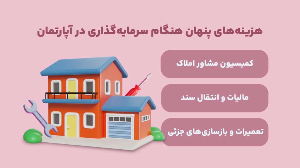 موارد شامل هزینه‌های پنهان خرید آپارتمان